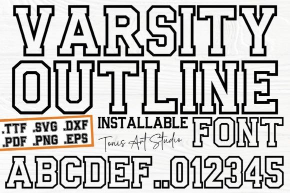Ab Varsity Outline Font for Modern Web Design