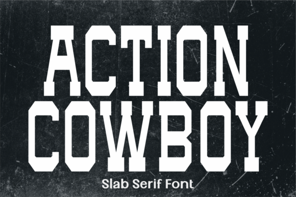 Action Cowboy Font for Bold Craft Creations