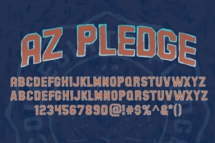 AZ Pledge Font for Handmade and Commercial Projects