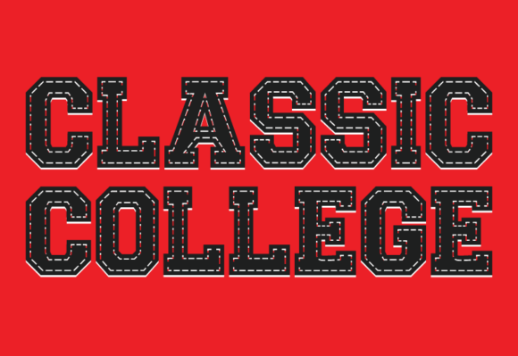 Classic College Font for Handmade Creations