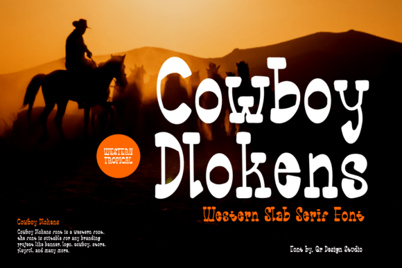 Cowboy Dlokens: A Rugged Western Slab Serif Font