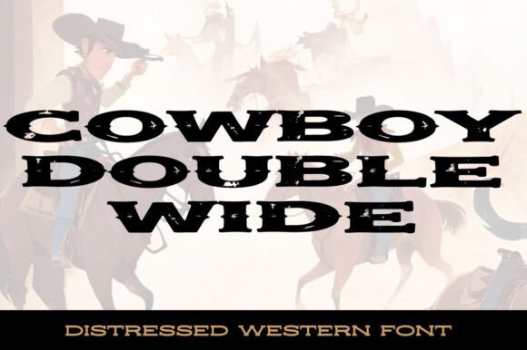 Cowboy Double Wide: A Bold Font for Branding with Western Charm