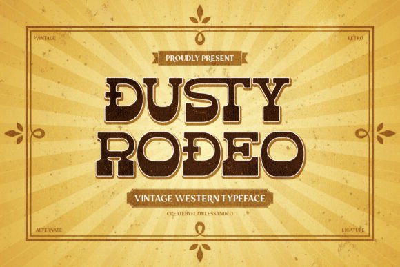 Dusty Rodeo: A Bold Western Font for Handmade Creations