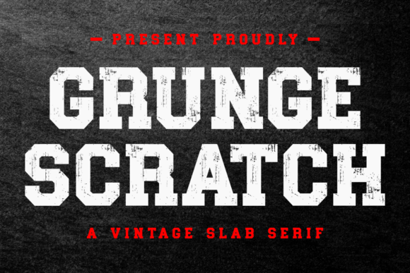 Grunge Scratch: A Bold Slab Serif for Winter Campaigns