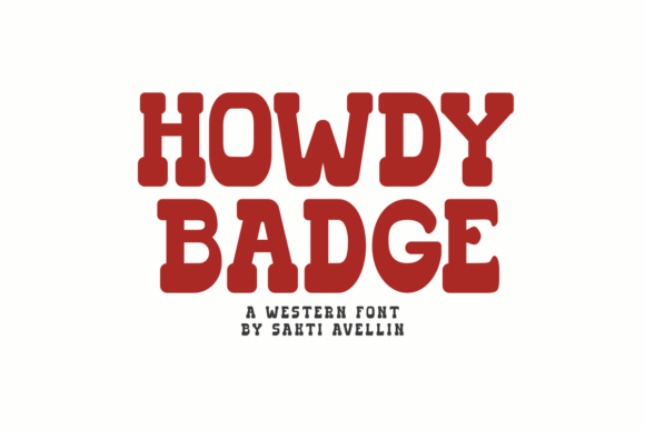 Howdy Badge: A Display Font for Bold Branding