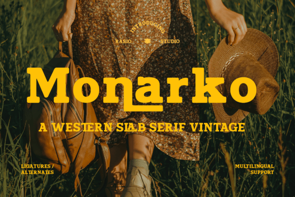 Monarko: A Bold Slab Serif Font for Handmade Creations