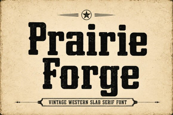 Prairie Forge Font for Editorial Design