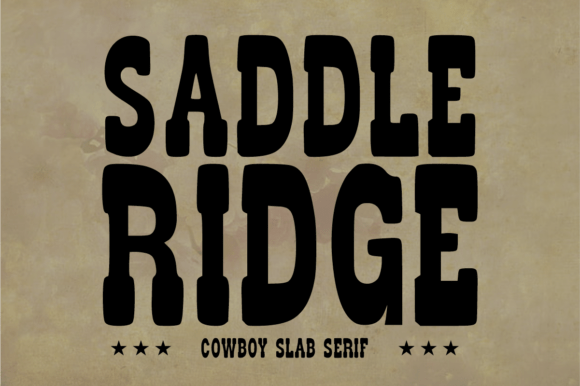 Saddle Ridge: A Bold Slab Serif for Web Design