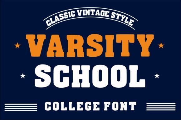 Varsity School Font for Winter Branding Projects