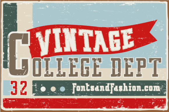Vintage College Dept_Double Font for Branding Projects