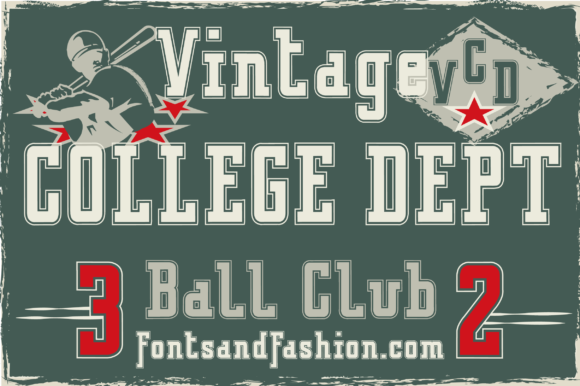 Vintage College Dept_Outline Font Review