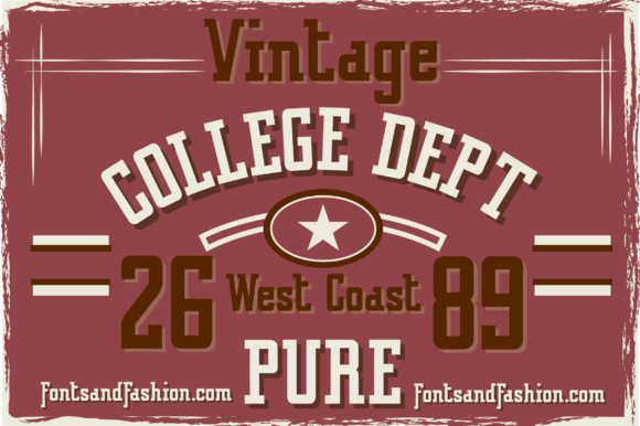 Vintage College Dept Pure Font Review for Web Design